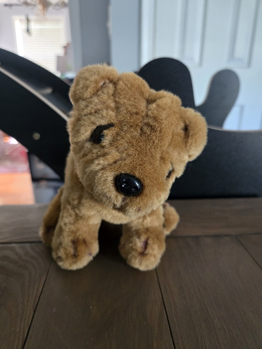 Vintage Brown Shar Pei Puppy Dog Plush